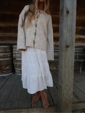 Lost + Wander White Maxi Dress